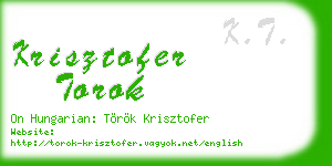 krisztofer torok business card